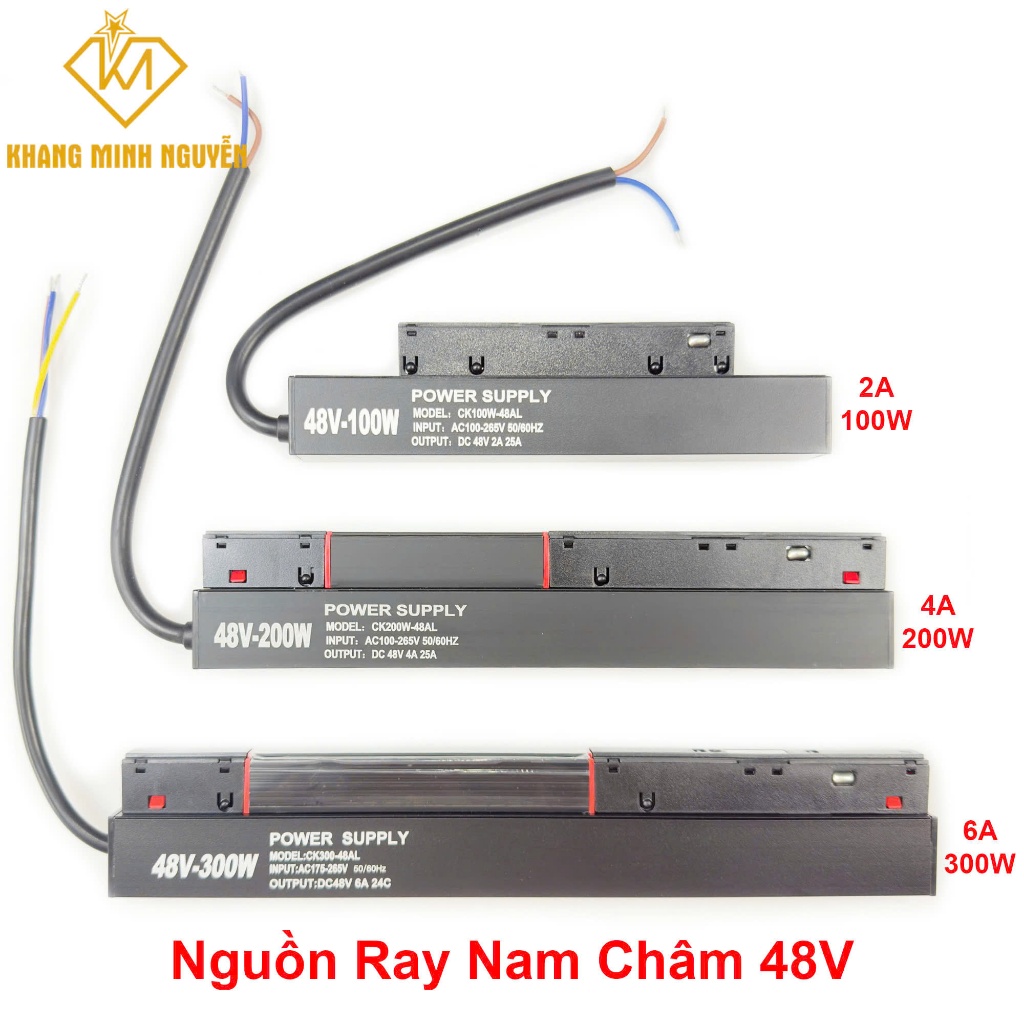 Nguồn 48V DC chuyên dụng cho ray nam châm, Power supply 48V DC ray nam châm 100W | 200W | 300W