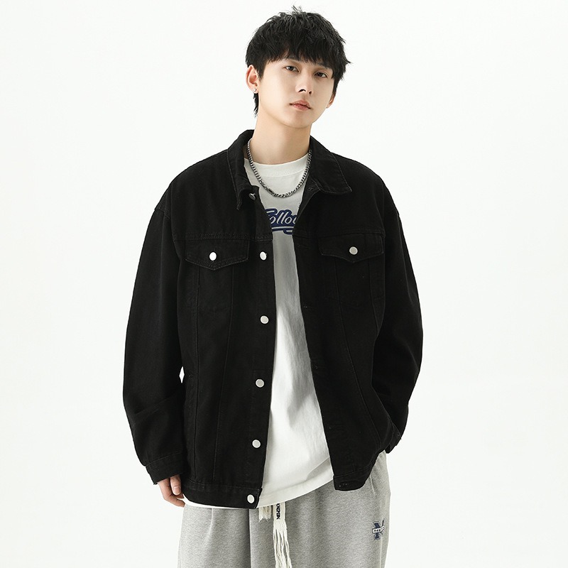 Áo Khoác Jean Nam Nữ Cúc Cài Dáng Dài Suông Rộng Áo Khoác Bò Unisex Denim Mềm Màu Xanh Đen Trẻ Trung Năng Động | BigBuy360 - bigbuy360.vn