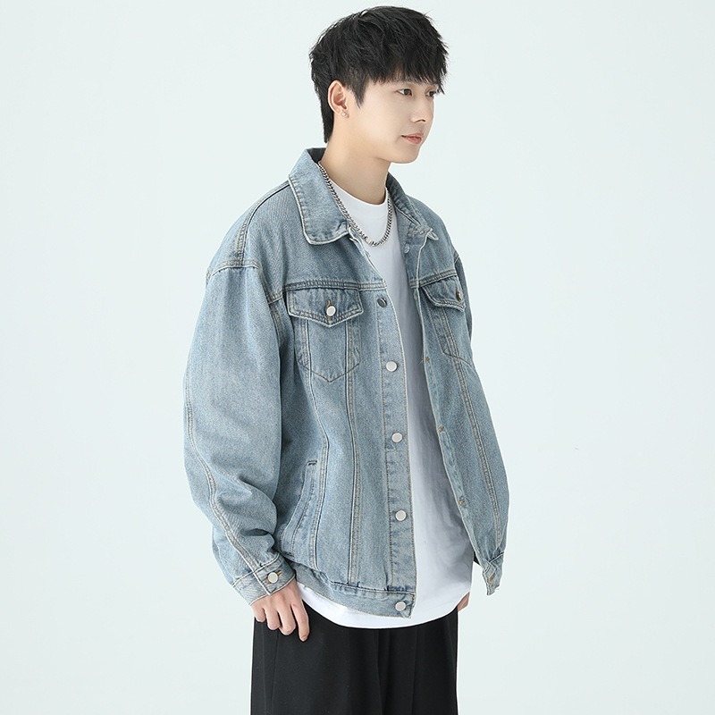 Áo Khoác Jean Nam Nữ Cúc Cài Dáng Dài Suông Rộng Áo Khoác Bò Unisex Denim Mềm Màu Xanh Đen Trẻ Trung Năng Động | BigBuy360 - bigbuy360.vn
