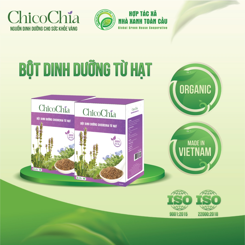 (MUA 1 TẶNG 1 - HÀNG CẬN DATE) Hộp Bột Dinh Dưỡng Từ Hạt Chia ChicoChia - Giàu Omega 3, Giảm Cân, Giải Độc - 240Gram