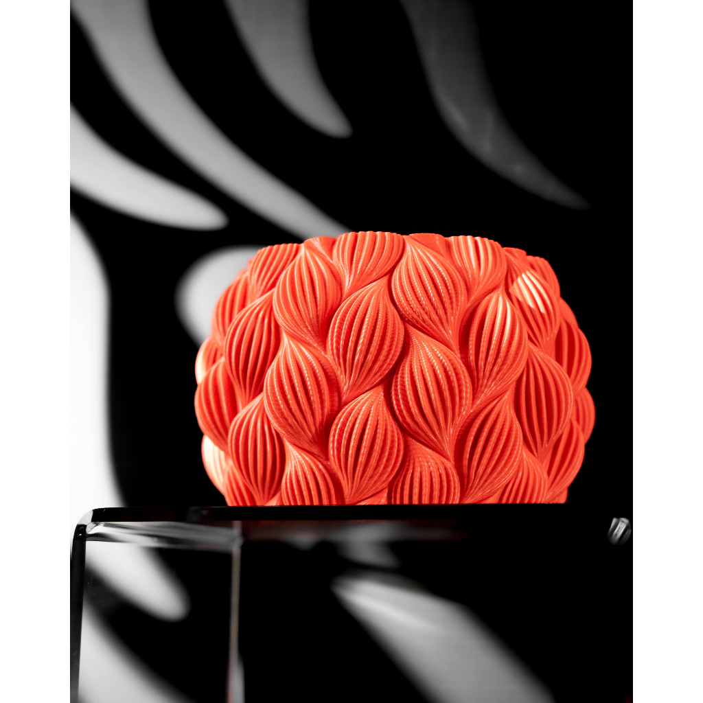 Chậu cây trang trí, tặng kèm nametag (quà tặng) - Mẫu Ripple - ArtPrint3D