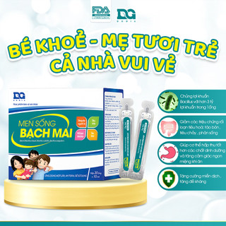 Combo 3 Men sống Bạch mai Men vi sinh cho bé Tiêu chảy Táo bón Rối loạn tiêu hóa 3 chủng lợi khuẩn