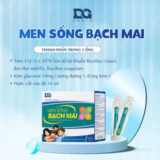 Combo 3 Men sống Bạch mai Men vi sinh cho bé Tiêu chảy Táo bón Rối loạn tiêu hóa 3 chủng lợi khuẩn