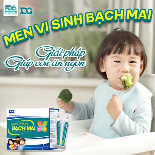 Men sống Bạch Mai chính hãng DG DOGIA men vi sinh cho bé bổ sung lợi khuẩn hệ tiêu hóa hộp 20 ống