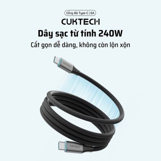 Cáp Sạc Từ Tính CUKTECH 240W C-C | Hỗ Trợ Sạc, Truyền Tệp Nhanh |  Bảo Hành 18 Tháng CMC610 CMC615