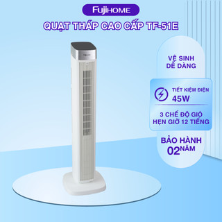 Quạt Fujihome TF-51E – Gió Nhẹ Nhàng, 3 Chế Độ, Góc Xoay 70°, LED Sáng Đẹp, Tinh Dầu Thơm Dễ Chịu