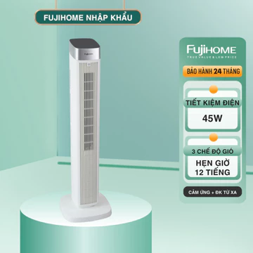 Quạt Đứng Tháp Fujihome TF-51E – Thiết Kế Đẹp, Gió Êm Nhẹ, Tích Hợp Tinh Dầu, Cảm Ứng, Remote