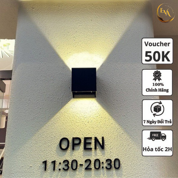 Đèn tường LED hắt 2 đầu EVA SY-02 lắp trong nhà, ngoài trời phong cách hiện đại bảo hành 12 tháng