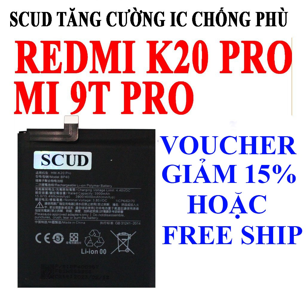 Pin Scud cho Xiaomi Mi 9T Pro/Mi9T Pro/Redmi K20 Pro - BP40 dung lượng ...