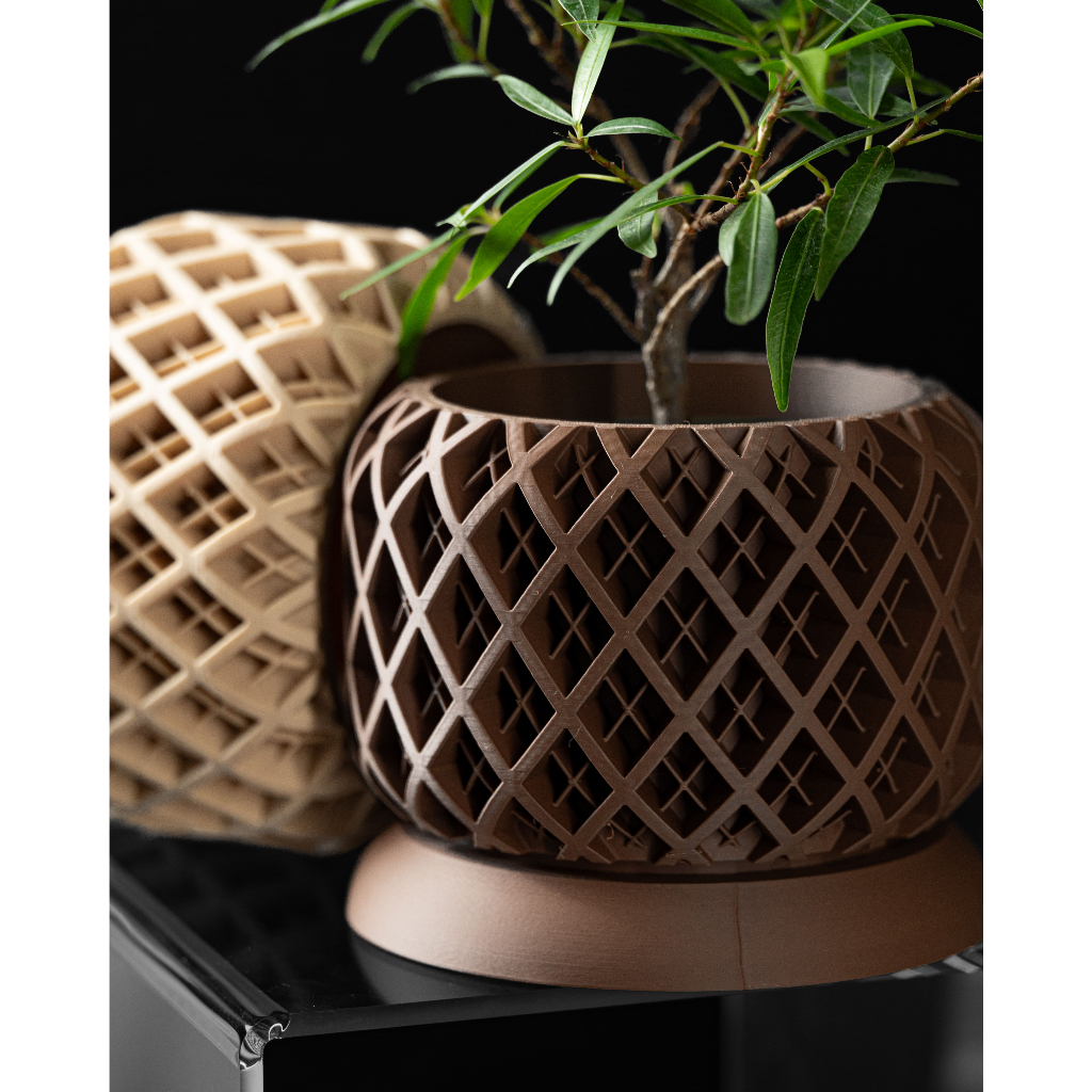 Chậu cây trang trí, tặng kèm nametag (quà tặng) - Mẫu Torio - ArtPrint3D