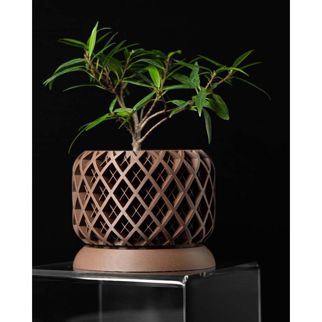 Chậu cây trang trí, tặng kèm nametag (quà tặng) - Mẫu Torio - ArtPrint3D