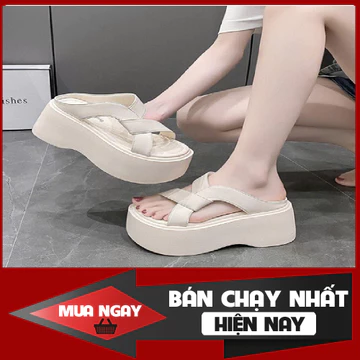 DÉP BÁNH MÌ ĐẾ LƯỢN QUAI XOẮN CHÉO, DÉP NỮ ĐẾ BẰNG, DÉP NỮ HOTTREND