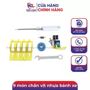 Bộ 9 món chân vịt nhựa bánh xe chống nhăn cho máy may 1 kim công nghiệp, phụ kiện may vá