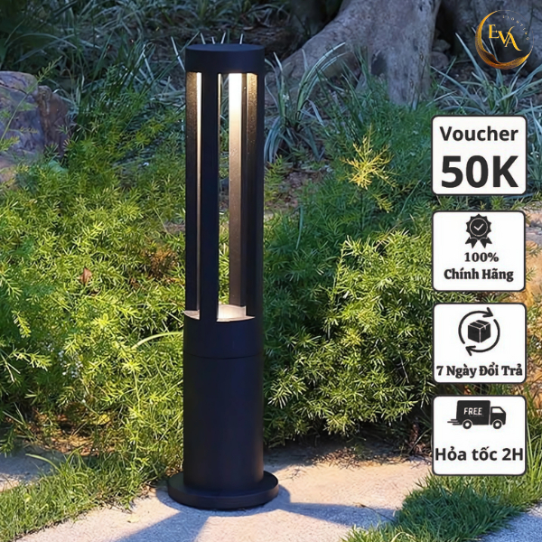 Đèn trụ sân vườn EVA GN-CP40BK 40cm chống nước chiếu sáng lối đi, sân vườn bảo hành 24 tháng