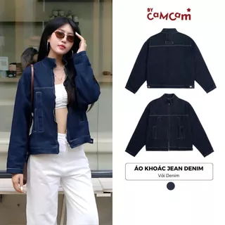 Áo Khoác Jean 𝑩𝒚𝒄𝒂𝒎𝒄𝒂𝒎 Dáng Rộng Phong Cách Retro Đường Phố.