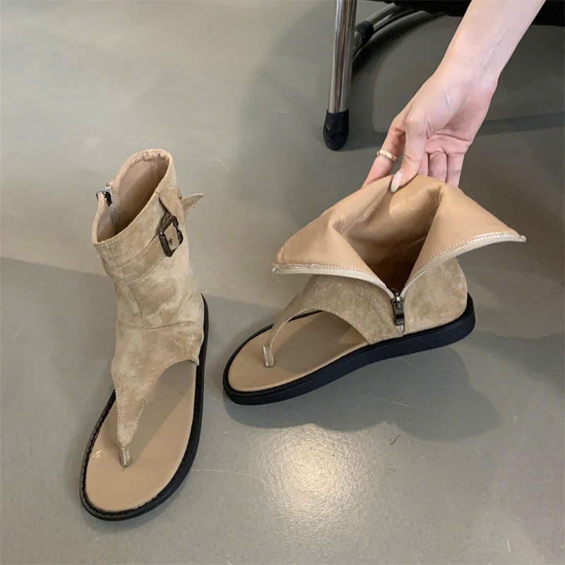 (Sẵn đen 37) Dép Sandal Cổ Cao Mũi Kẹp Basic Dễ Phối Đồ Đế 2cm