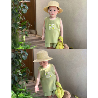 HONEY (6M-6Y) Bộ quần áo sát nách thể thao cotton thoáng mát, thấm hút tốt 6 hoạ tiết đáng yêu 10kg đến 29kg