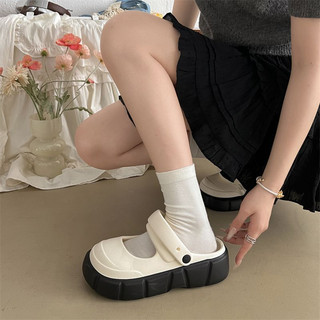 Dép sục nữ đế cao 5 cm form Mary Jane Trơn Basic Mita kiểu sandal quai hậu CS-176
