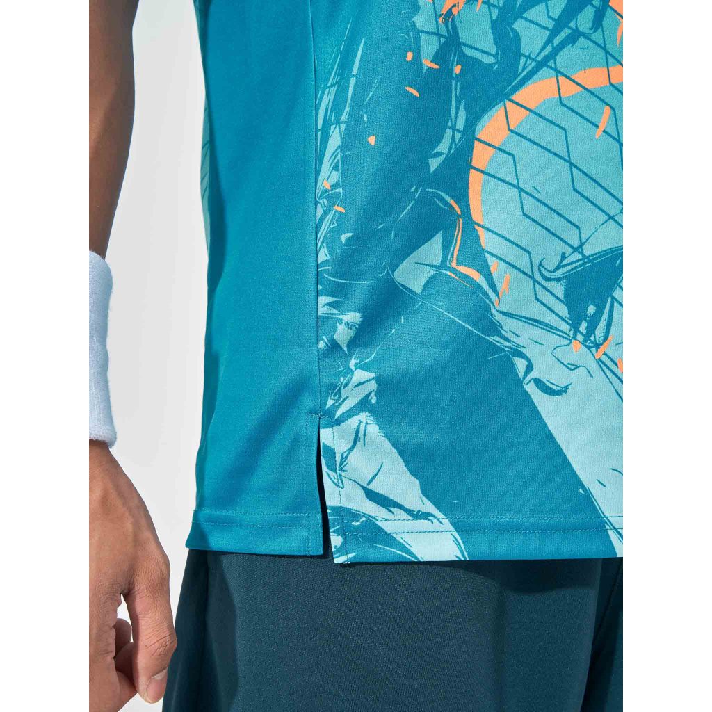 [TẶNG COMBO 2 TẤT]Set thể thao cầu lông pickleball tennis nam Áo IN Abstract Graphic thoải mái Coolmate