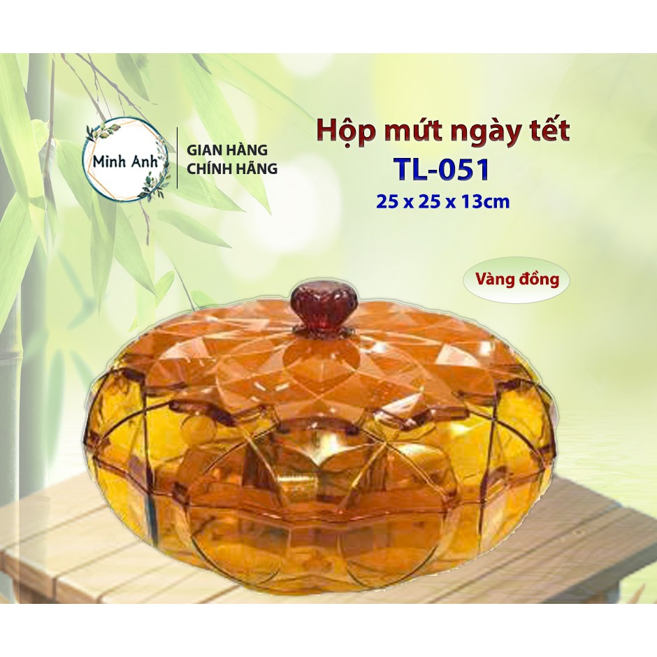 [ XUẤT VAT ]  051 - Khay Đựng Mứt Tết Cánh Sen – Nhựa An Toàn, Thiết Kế Đẹp rẻ