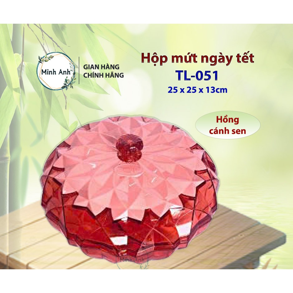 [ XUẤT VAT ]  051 - Khay Đựng Mứt Tết Cánh Sen – Nhựa An Toàn, Thiết Kế Đẹp rẻ