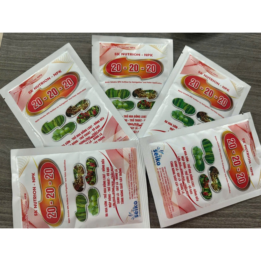 Phân SK NUTRION NPK 20-20-20 + TE -50gr (xuất xứ: Hà Lan)– Đa dụng, nuôi đều thân, lá, hoa, trái