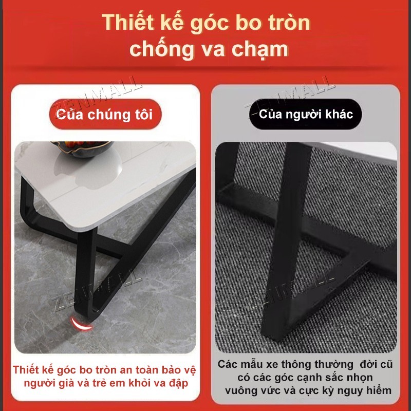 SUNNY Bàn trà giả đá phong cách Bắc Âu khung sắt sơn tĩnh điện phù hợp phòng khách hiện đại