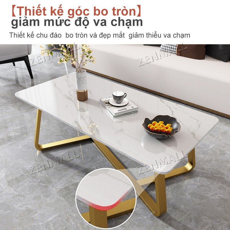 SUNNY Bàn trà giả đá phong cách Bắc Âu khung sắt sơn tĩnh điện phù hợp phòng khách hiện đại