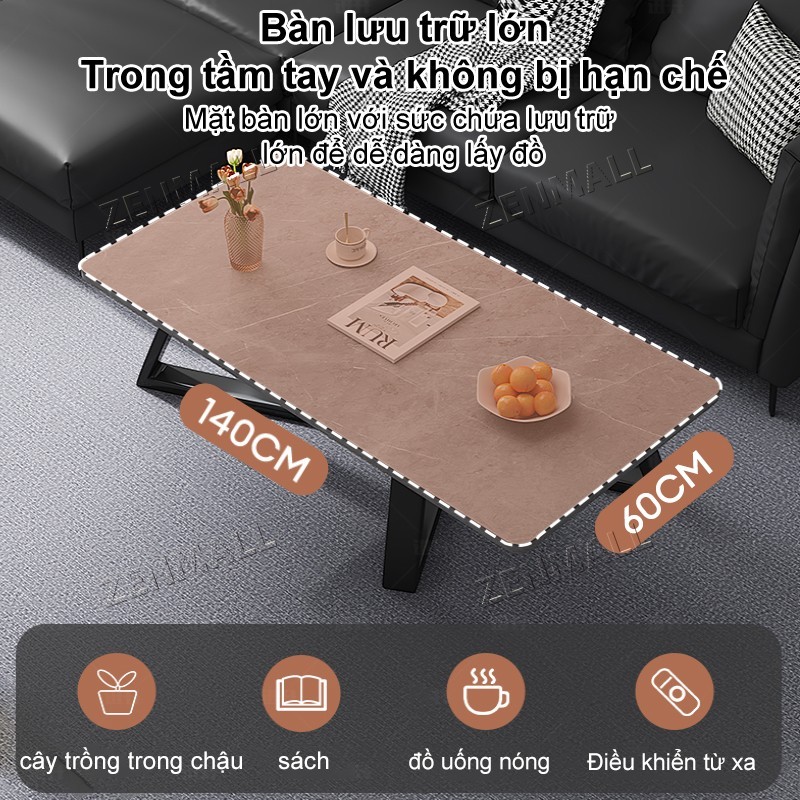 SUNNY Bàn trà giả đá phong cách Bắc Âu khung sắt sơn tĩnh điện phù hợp phòng khách hiện đại