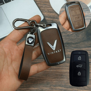 ốp chìa khoa Vinfast Limo Green chất liệu kim loại  phối da 2 mặt nhiều màu sắc trẻ trung,ốp chìa khoá Limo Green (ZLM)