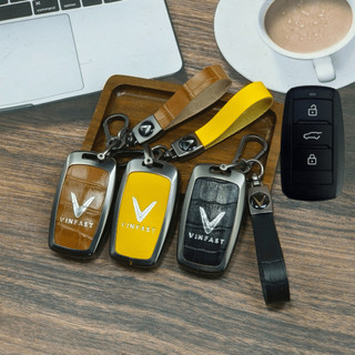ốp chìa khoa Vinfast Limo Green chất liệu kim loại  phối da 2 mặt nhiều màu sắc trẻ trung,ốp chìa khoá Limo Green (ZLM)