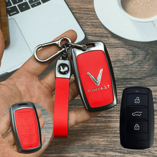 ốp chìa khoa Vinfast Limo Green chất liệu kim loại  phối da 2 mặt nhiều màu sắc trẻ trung,ốp chìa khoá Limo Green (ZLM)