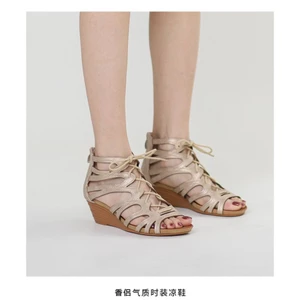 Giày sandal chiến binh nữ SIKETU boho laser basic đế cao, sandal nữ quai ngang, giày dây LAL119 - Laylalay.