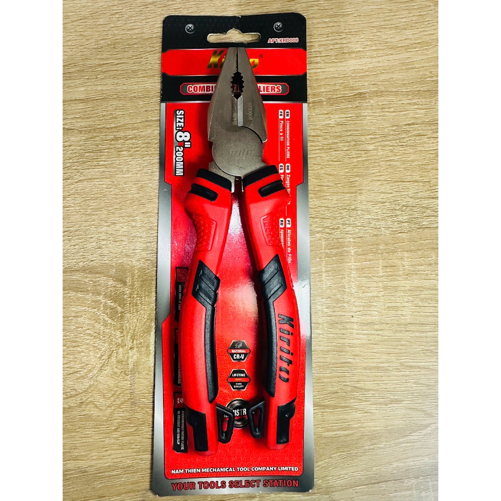 Kìm Đa Năng KIRITO 6 Inch / 8 Inch – Kìm Công Nghiệp Có Bấm Cos & Kìm Thông Thường – Thép CR-V
