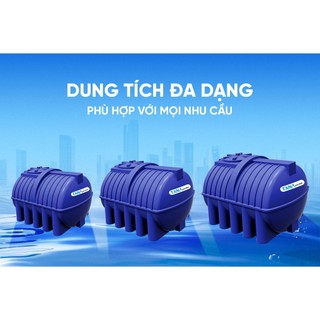 [GIAO MIỀN BẮC] Bồn nước nhựa Tân Á Ex Ngang 500N 1000N 1500N 2000N - Chính hãng, Bảo hành 5 năm, Chỉ bán miền Bắc