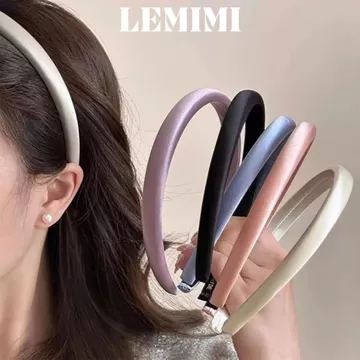 Băng đô cài tóc lụa Lemimi Cài tóc bản nhỏ Bờm cài tóc Bờm tóc nữ xinh phong cách Hàn Quốc FG052