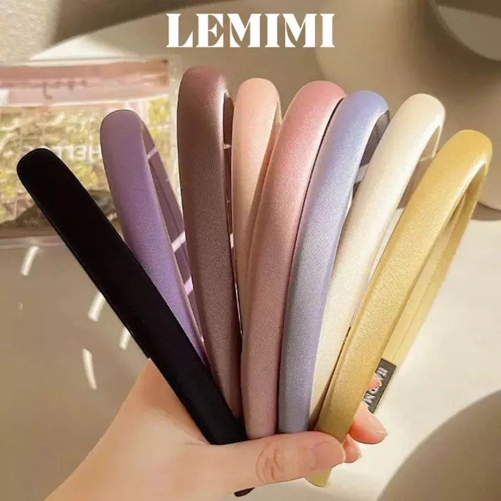 Băng đô cài tóc lụa Lemimi Cài tóc bản nhỏ Bờm cài tóc Bờm tóc nữ xinh phong cách Hàn Quốc FG052