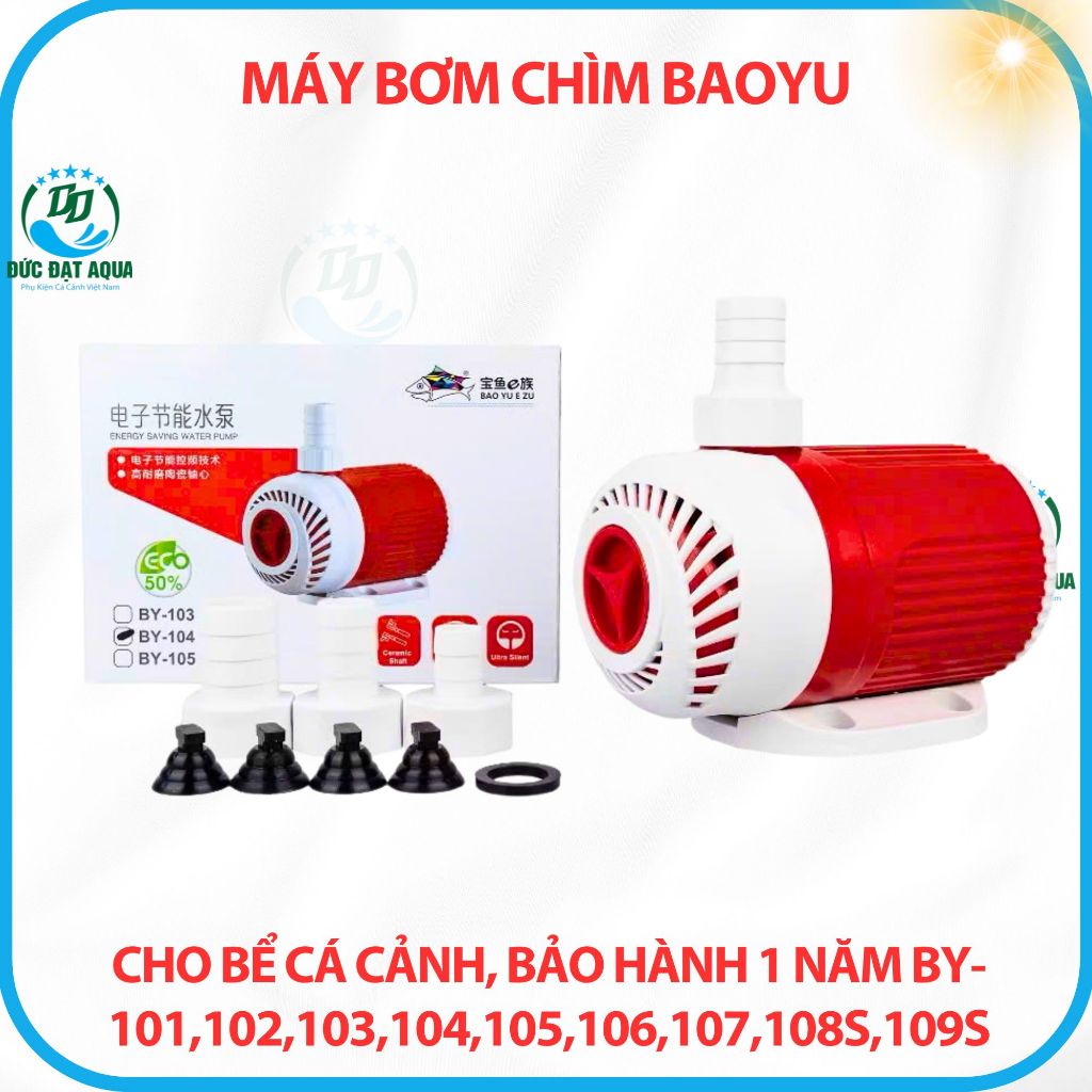 Máy Bơm Chìm Baoyu BY 109S, 108S, 107, 106, 105, 104, 103 Cho Bể Cá Cảnh,thủy sinh bảo hành 1 năm