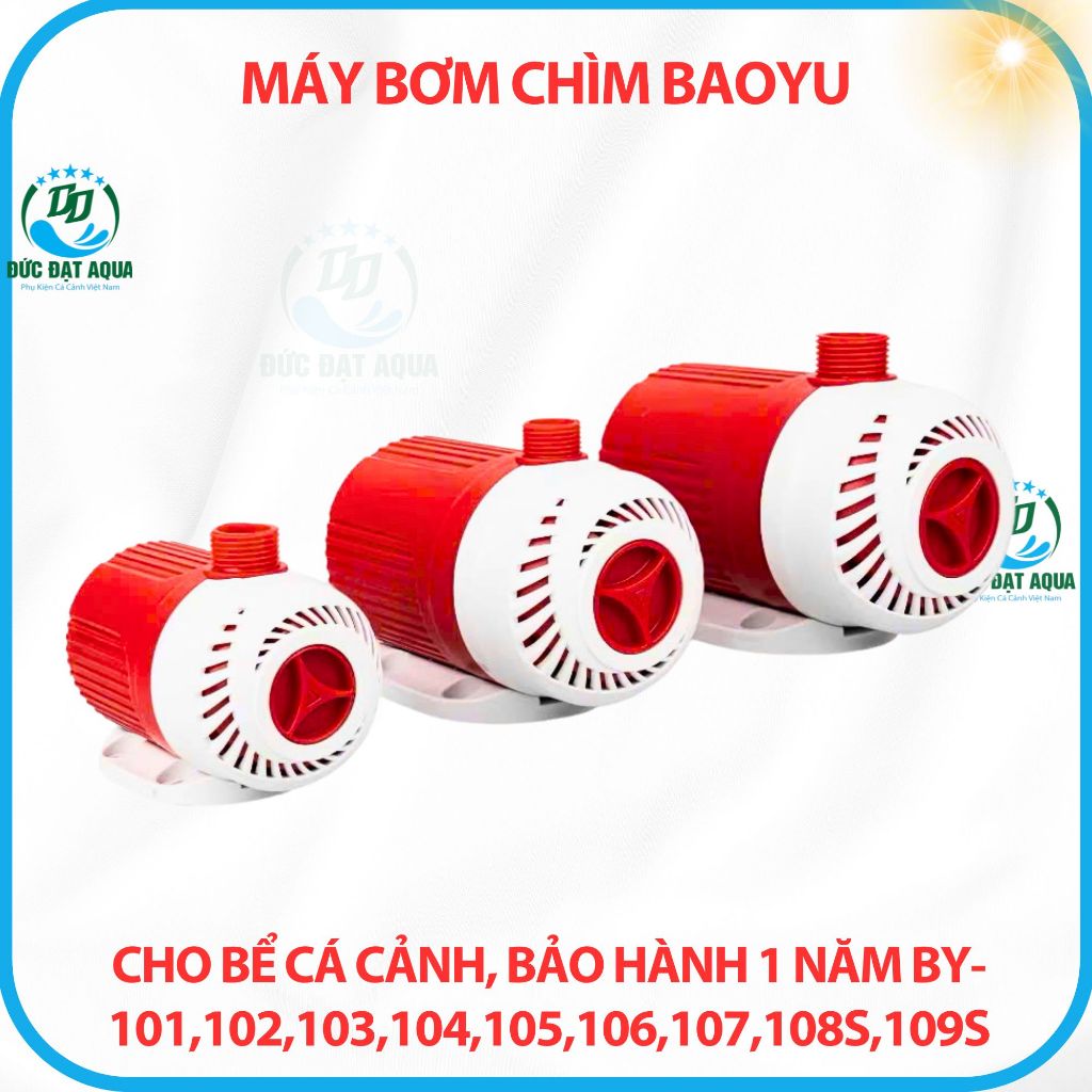 Máy Bơm Chìm Baoyu BY 109S, 108S, 107, 106, 105, 104, 103 Cho Bể Cá Cảnh,thủy sinh bảo hành 1 năm 2