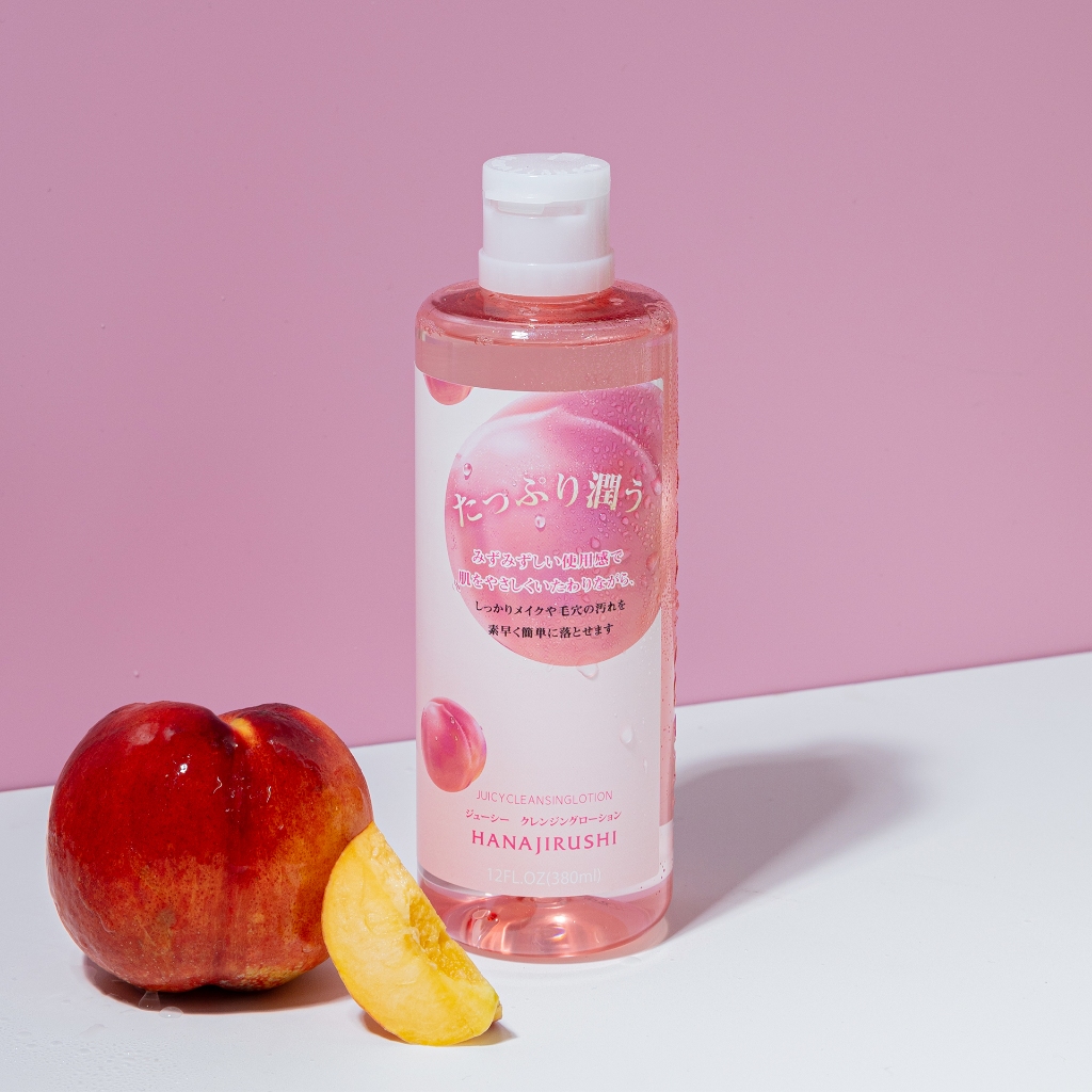 Nước Tẩy Trang Làm Sạch Sâu Dịu Nhẹ Dưỡng Ẩm Cho Da Nhạy Cảm HANAJIRUSHI Juicy Cleasing Lotion 380ml