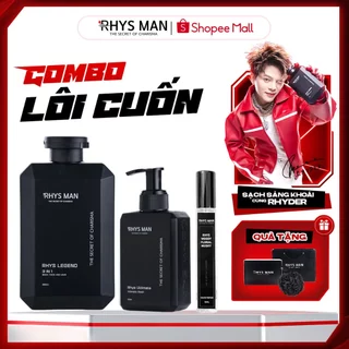 Combo Sữa tắm gội nam 3in1 350ml & Dung dịch vệ sinh nam 120ml & Nước hoa 10ml RHYS MAN