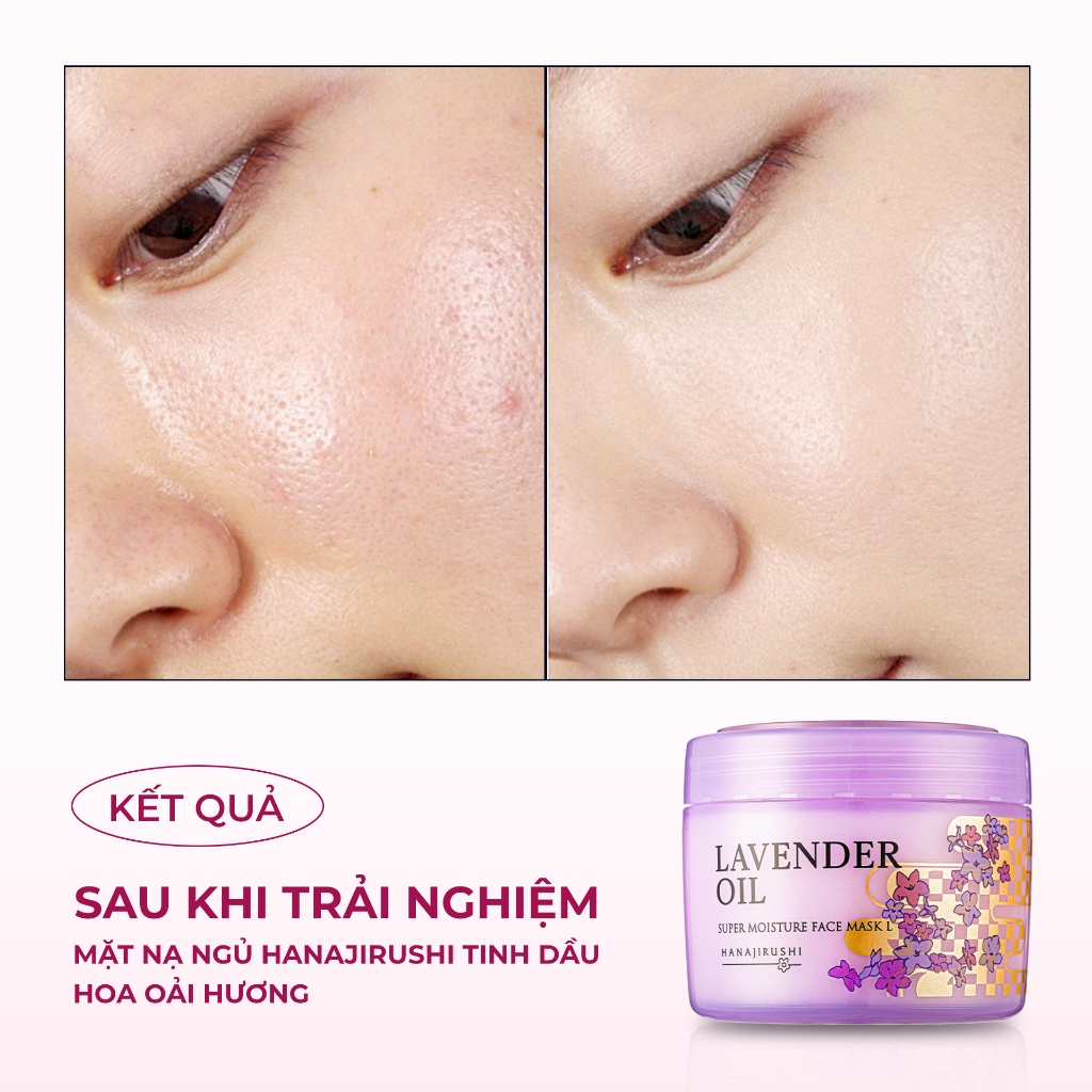 Mặt nạ dưỡng da căng bóng thảo dược và hoa oải hương HANAJIRUSHI SUPER MOISTURE FACE MASK L 220g