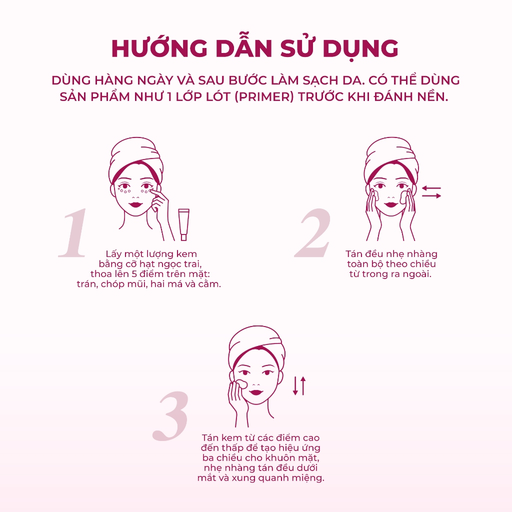 Kem Chống Nắng nâng tông, kiềm dầu PRIMER PINK GLOW
