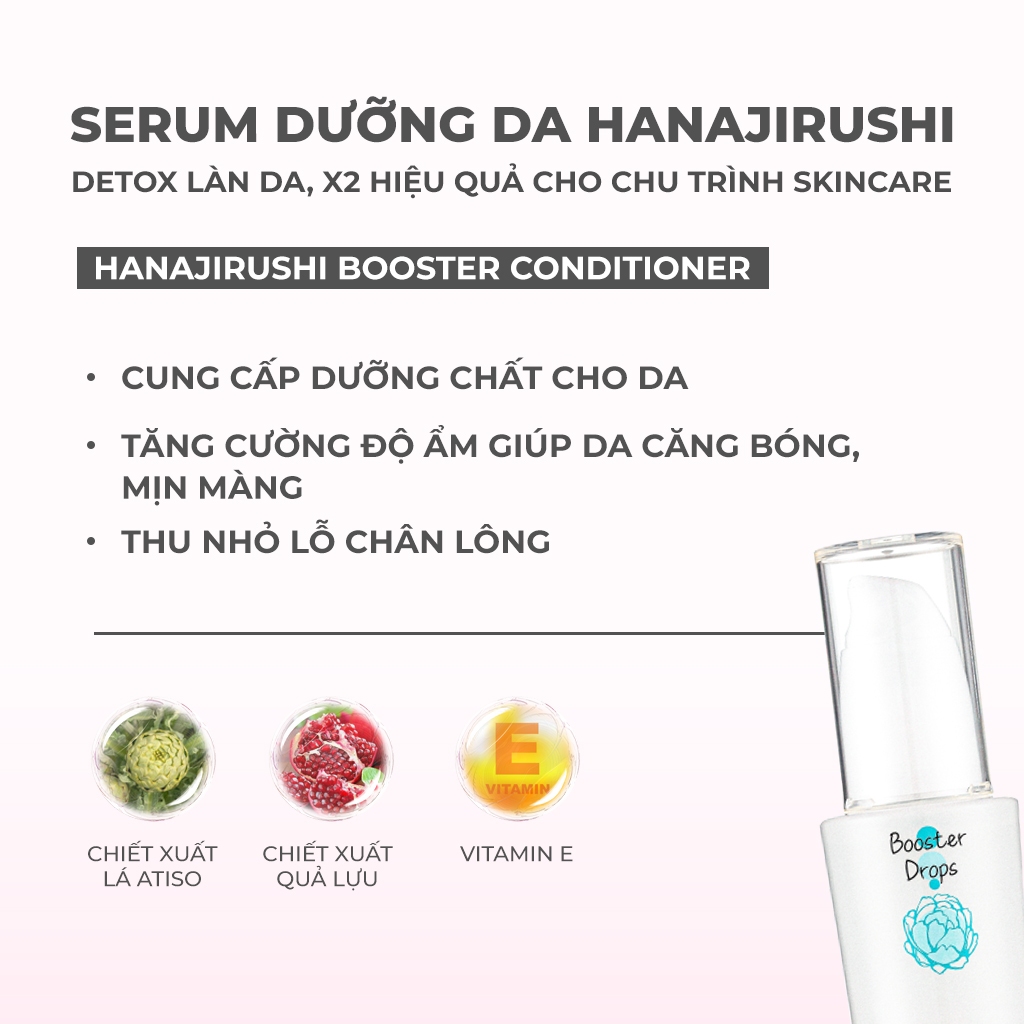 Serum Dưỡng Sáng Da, Cấp Ẩm Bảo Vệ Da, Se Khít Lỗ Chân Lông HANAJIRUSHI BOOSTER CONDITIONER 48ml