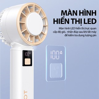 Quạt Mini Cầm Tay Robot RT- HF01 Màu Trắng Tốc Độ Động Cơ Cao  - Bảo hành 1 Năm