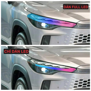 Decal Trang Trí Đèn Trước Cho Xe Toyota Corolla Cross Form mới – In PVC Trên Nền Trong (Tặng Kèm Gạt Vuốt)