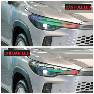 Decal Trang Trí Đèn Trước Cho Xe Toyota Corolla Cross Form mới – In PVC Trên Nền Trong (Tặng Kèm Gạt Vuốt)