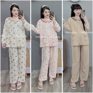 Bộ Bầu - bộ sau sinh - BỘ DÀI ĐŨI NHĂN HÌNH CỔ BÈO - Nhiều Màu, Áo Có Khoá Kéo & Quần Có Chun Chỉnh