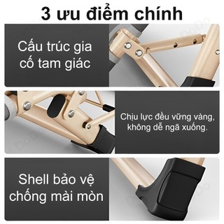 ghế gấp gọn ngủ văn phòng gấp gọn có gối đầu khung hợp kim chịu lực cao cấp Có thể chịu được 200KG