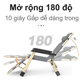 ghế gấp gọn ngủ văn phòng gấp gọn có gối đầu khung hợp kim chịu lực cao cấp Có thể chịu được 200KG